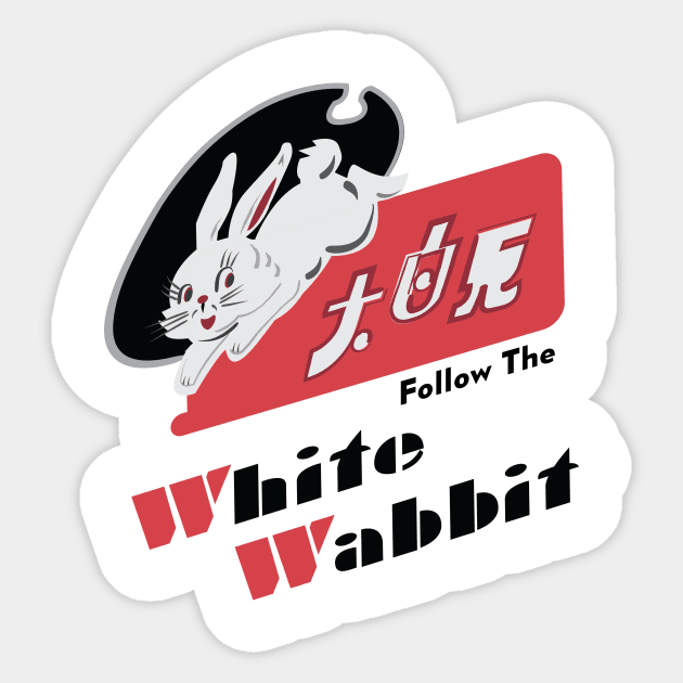 White Wabbit Sticker by designabul